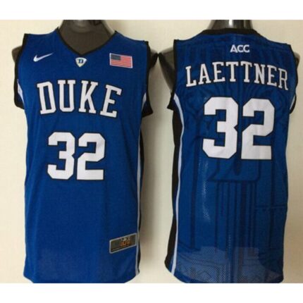 Blue Devils #32 Christian Laettner Blue Basketball Stitched NCAA Jersey