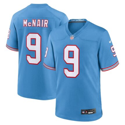 Steve McNair Tennessee Titans Nike Oilers Throwback Retired Game Jersey - Light Blue